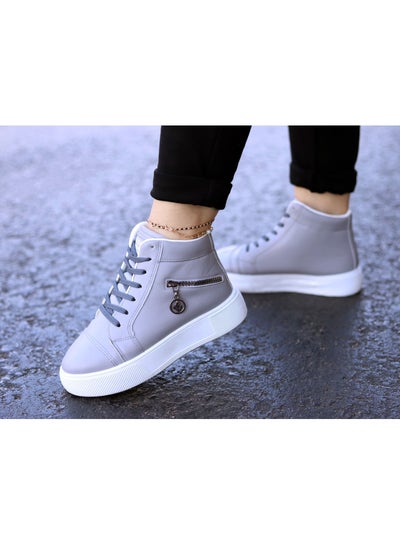 اشتري Go with elegance and confidence with women's leather half-boot shoes with a high rubber sole في مصر