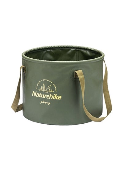 اشتري Foldable Round Bucket Army Green/20L في الامارات