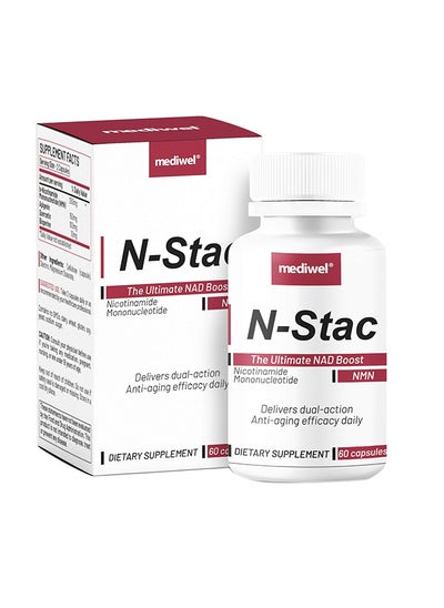 Buy N-Stac - Enhanced Nad Booster Supplement - Pure Nmn 60 Capsules in Saudi Arabia