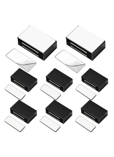 اشتري Cabinet Magnetic Catch Adhesive, 8 Pack Magnetic Door Catch Strong Cabinet Door Magnet Latch Kitchen Magnetic Latch for Cupboard Magnetic Closure Closet Door Closing for Drawer Black في السعودية