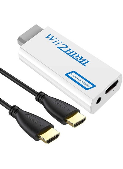 Buy wii to hdmi Adapter,Wii to hdmi Converter,Wii HDMI Adapter with 3.5mm Audio Jack&1080p 720p HDMI Output Compatible with All Wii Display Modes(HDMI Cable Included) in Saudi Arabia