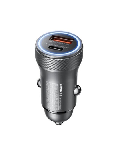 اشتري REMAX RCC335 Seaya Series USB-A + Type-C Dual Port PD 30W Fast Charging Aluminum Alloy Car Charger في مصر