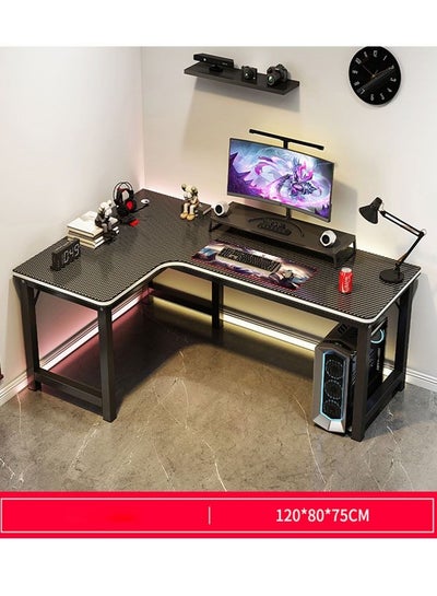 Buy Computer and Multifunction Table Home Office Workstation with Storage Rack 120X80 cm (Right Corner) in UAE