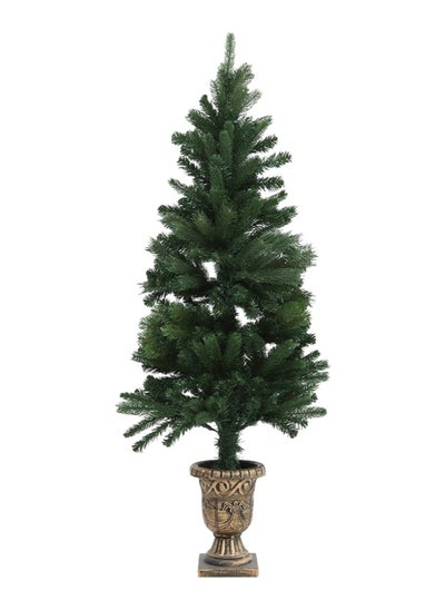 اشتري Arvie Christmas Tree with Pot Stand, Green & Gold – 120 cms في الامارات