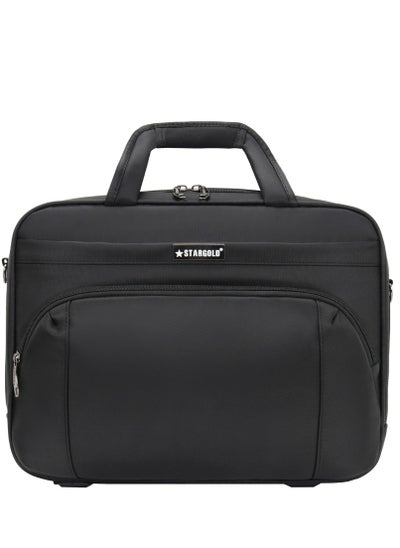 Buy Laptop Bag, Premium 15.6" Business Briefcase With Multiple Compartments, Padded Shoulder Strap, And Water-Resistant Material, Black in UAE