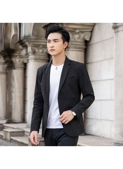 Buy 2024 Spring and Autumn Middle Teenager Mens New Loose Suit Jacket Trendy Business Casual Mens Single Western JacketBlack Black in UAE