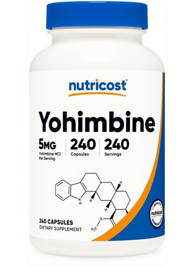 Buy Yohimbine HCl 5mg, 240 Capsules in UAE