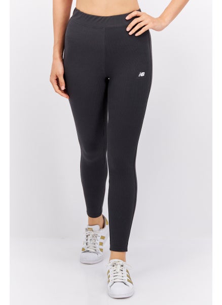 Buy Women Sportswear Fit Embroidered Logo Training Tights, Dark Grey in UAE