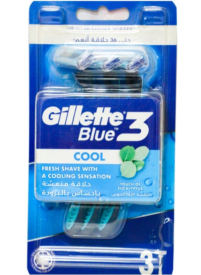 Buy Gillette Blue 3 Cool Men's Disposable Razors : 3 Razors in Egypt