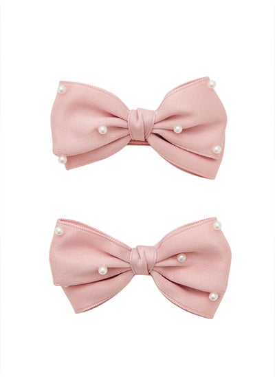 اشتري Faux Pearl Bow Hair Clip Set في مصر