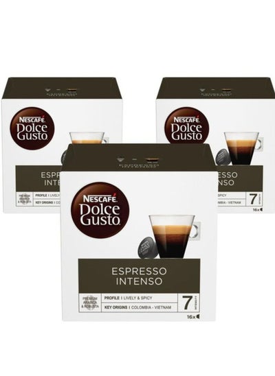 Buy Espresso Intenso 16 Coffee Capsules 112g Pack of 3 in UAE