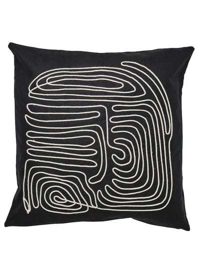 اشتري Cushion cover, black/white, 50x50 cm في السعودية