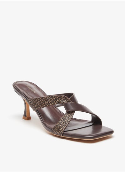 اشتري Strappy Slip-On Sandals with Stiletto Heels في الامارات