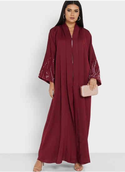 Buy Embellished Detail Abaya With Sheila in UAE