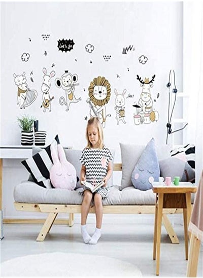 Buy ORiTi Cartoon Monkey Rabbit sheep Animal Wall Stickers Kids Room Decoration Wallpaper Baby Bedroom Wall Decals For girls boys in UAE