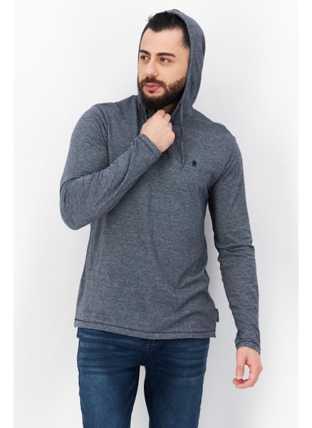 اشتري Men Hooded Heather Long Sleeves Sweatshirt, Grey في الامارات