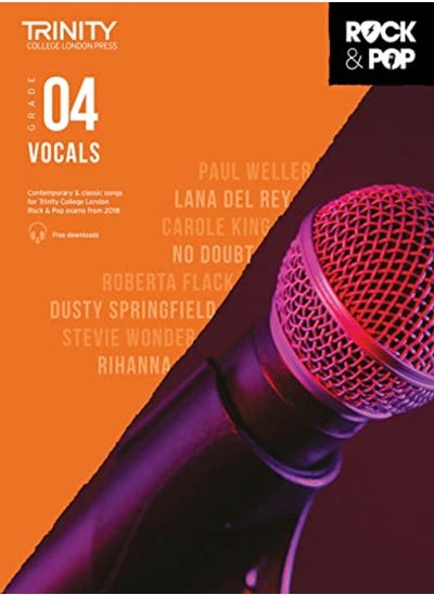 اشتري Trinity College London Rock & Pop 2018 Vocals Grade 4 by Hal Leonard LLC Paperback في الامارات