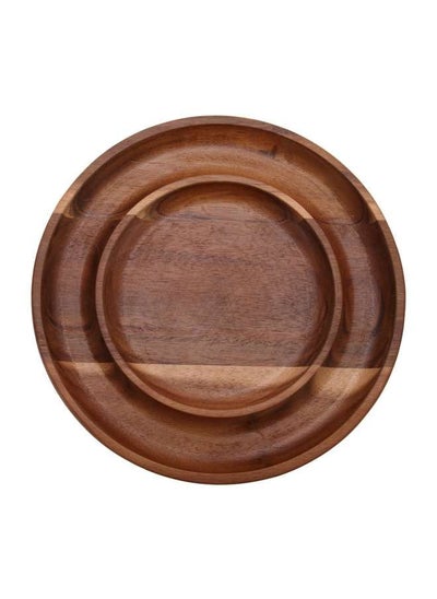 اشتري Round Wooden Fruit Tray 28 cm x 3 cm في الامارات