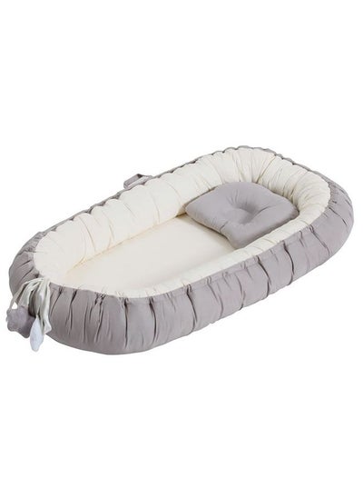 Buy Crib,Soft Crib for Co-Sleeping & Portable Travel Crib Can Help New Parents with Scientific Parenting for 0-12 Months(Gray 50*85*15cm) in Saudi Arabia