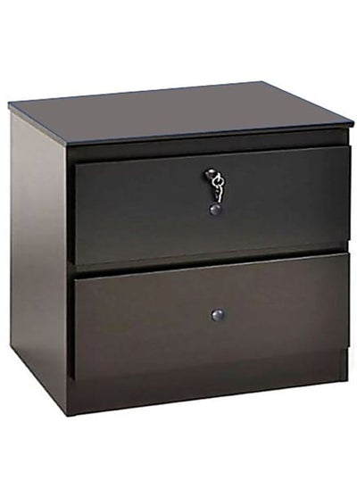 اشتري AWF Al Wadi Furniture Bedside Table, Night Stand Table with Lockable Key Drawer,Easy Assembly Wenge 40 x 40 x 45 cm, SideTable في الامارات