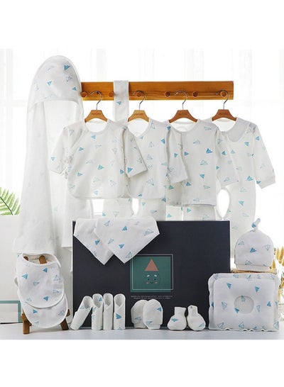 Buy 22 pc Winter & Summer Clothing Combo Gift Set (0-6 months) for Newborn Baby Boy, Girl,Cotton, Fleece, Bodysuit, Blanket, Sleepwear, Pillow, Burp, Hat, Socks, Bib, Mitten in Saudi Arabia