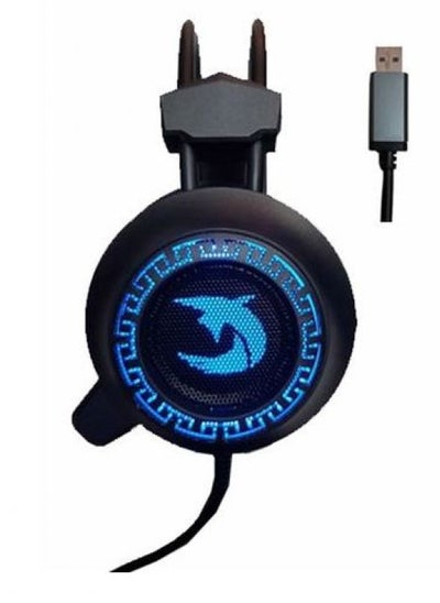 Buy Shark USB H500 Gaming Headset With Mic & LED Light - Black in Egypt