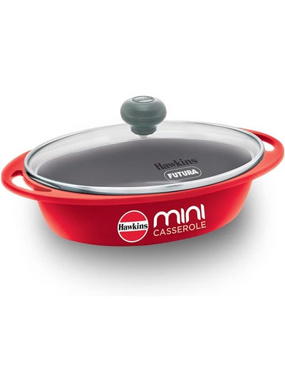 اشتري Hawkins Die-Cast Red Mini Casserole W/Gl, 0.75L,5Mm - (Dcr75G) في الامارات