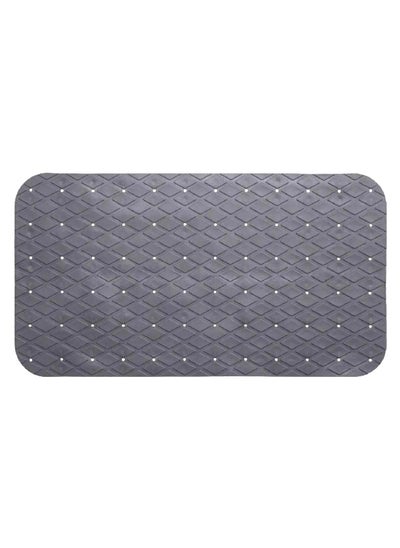 Buy Anti Slip Rectangular PVC Bath Mat Grey 70 x 35 cm 160833H in Saudi Arabia