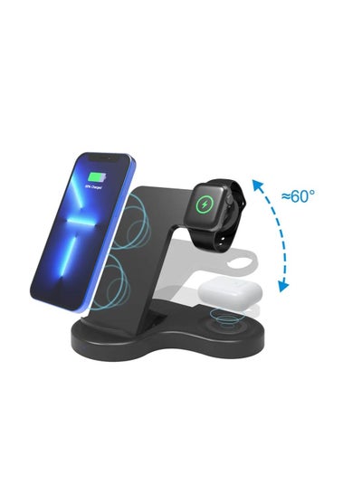 Buy 3 in 1 Fast iPhone Wireless Charger Stand with Type-C input in Saudi Arabia
