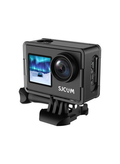 Buy SJCAM SJ4000 Dual Screen 4K 30FPS/16MP WiFi Action Camera | 170° Ultra Wide Angle | 2.0''LTPS LCD+1.3'' Dual Screen | 30M Waterproof with Waterproof Case | Black in UAE