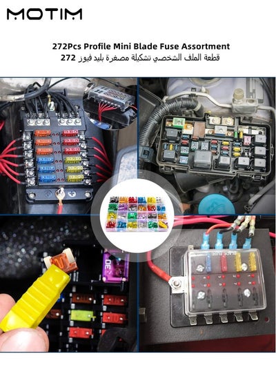 اشتري 272 قطعة تشكيلة الصمامات البسيطة البسيطة منخفضة المستوى ، 2A 5A 10A 15A 20A 25A 30A 35A استبدال الصمامات لسيارة قارب شاحنة سيارات الدفع الرباعي السيارات في الامارات