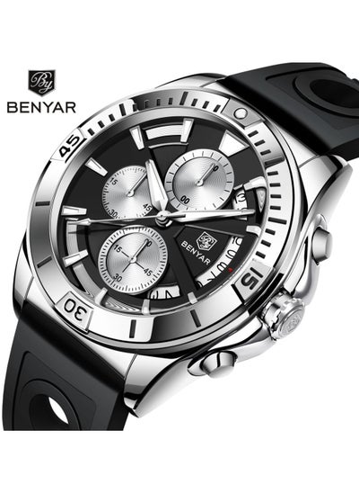 Buy Watches for Men Watch Quartz Luxury Chronograph Water Resistant Watch 5180 Black in UAE