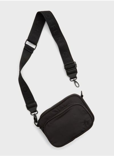 اشتري Logo Print Zip Detail  Crossbody في الامارات