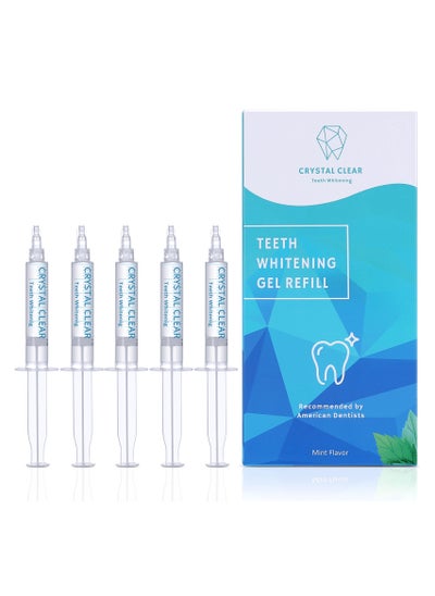 Buy Teeth Whitening Refill 5 Pack, Crystal Clear Teeth Whitening Gel, MADE IN USA! Dentists & FDA Approved.! #1 Fast & Safe 35% Carbamide Peroxide Refills in Saudi Arabia