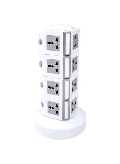 اشتري Universal Vertical Tower Power Strip, Multi Socket 110V-250V with 2 USB Ports, Electric Charging Station Surge Protector, Suitable For Any Country في الامارات