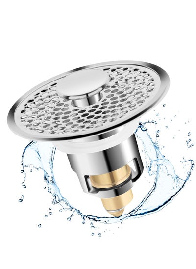 اشتري Pop Up Sink Plug, Universal Bathroom Sink Stopper, Anti Clogging Sink Drain Filter with Hair Catcher Pop-up Drain Filter for 0.98-1.38 Inch, Replacement Drain Plug for Bathroom Kitchen Bidets في السعودية