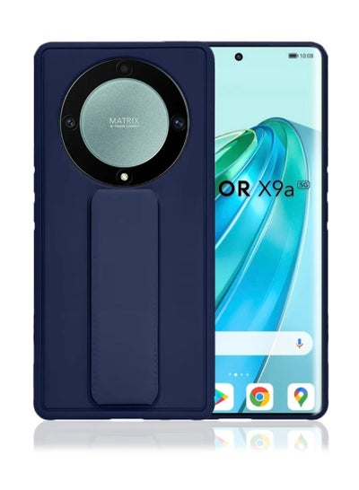 Buy Case Cover For Honor X9a With Magnetic Hand Grip 3 in 1 Blue in Saudi Arabia