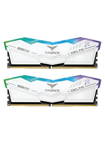 Buy Team Group DELTA 16GB( 8x2) DDR5  RGB 5200MHz CL40 WHITE in Saudi Arabia