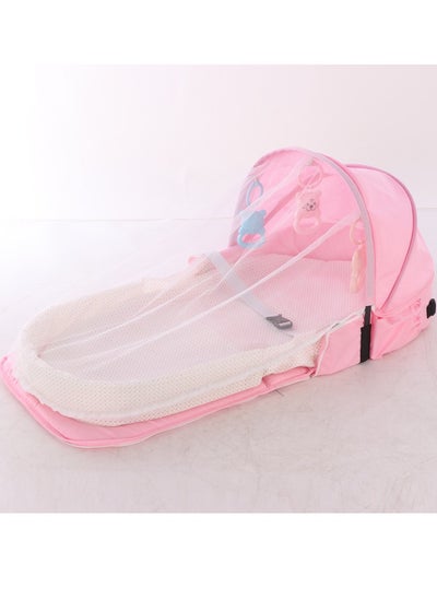 Buy Baby Travel Portable Mobile Crib Foldable Newborn Multi-function Folding Bed With Toys Multipurpose Mummy Diaper Bag in UAE