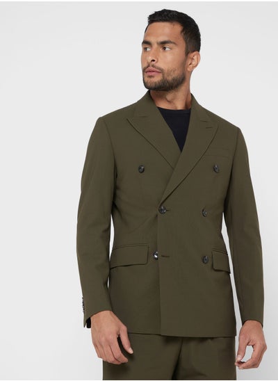 Buy Double  Breasted Regular Fit Suit Jacket in UAE