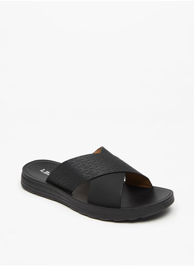 Buy Men's Textured Slip-On Sandals in UAE