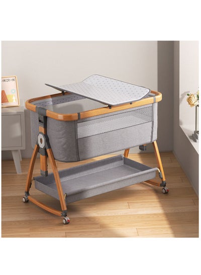 Buy Baby Bedside Crib, Baby Bassinet Bedside Sleeper,Easy to Assemble Bassinets for Baby/Infants in UAE