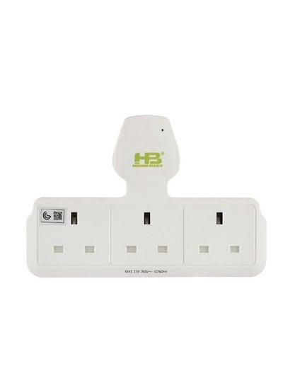 Buy High-Quality 3-Way Socket Power Adapter White 46.5 x 29.5 x 30.5 cm AU213-W in Saudi Arabia