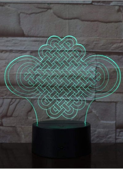 اشتري Bedside Table Lamps Chinese Knot 3D Lamp 7/16 Color LED Night Lamps For Kids Touch LED USB Table Lampara Lampe Baby Sleeping Nightlight في الامارات