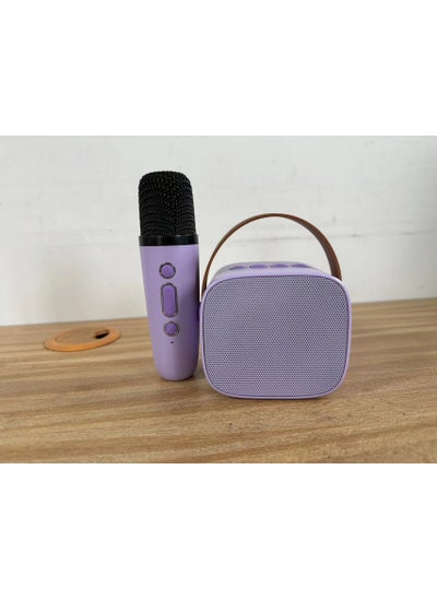 Buy Portable Bluetooth Karaoke Speaker Microphone Violet in UAE