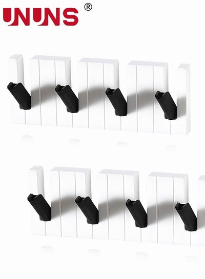 Buy Hooks,2 Pcs Piano Key Coat Rack,Wall-Mounted Rack Holder Hooks,Wall Hook For Key Hats Bags Clothes Towels,Hanging Storage Rack For Kitchen Bathroom Door,Home Storage Hooks in Saudi Arabia