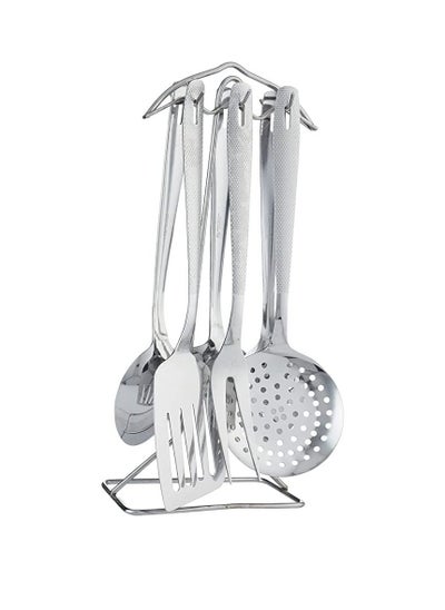 اشتري Stainless Steel Utensils Set with Holder 7 Pieces في مصر