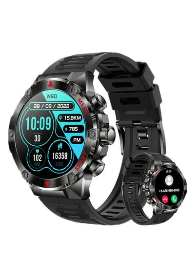 Buy AMOLED Smart Watch, 1.43" Smart Watches for Men with IP68,Bluetooth Call, AI Voice Assistant, Blood/Oxygen/Heart Rate Monitor Fitness Watch for Android iOS in Saudi Arabia