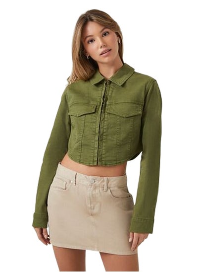 Buy Hook-and-Eye Cropped Trucker Jacket in Egypt