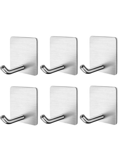 Buy Adhesive Hook Self Adhesive Wall Hooks Heavy Duty Waterproof Adhesive Hooks for Hanging Towel Holder Coat Hooks Wall Mounte for Bathroom Kitchen in Saudi Arabia